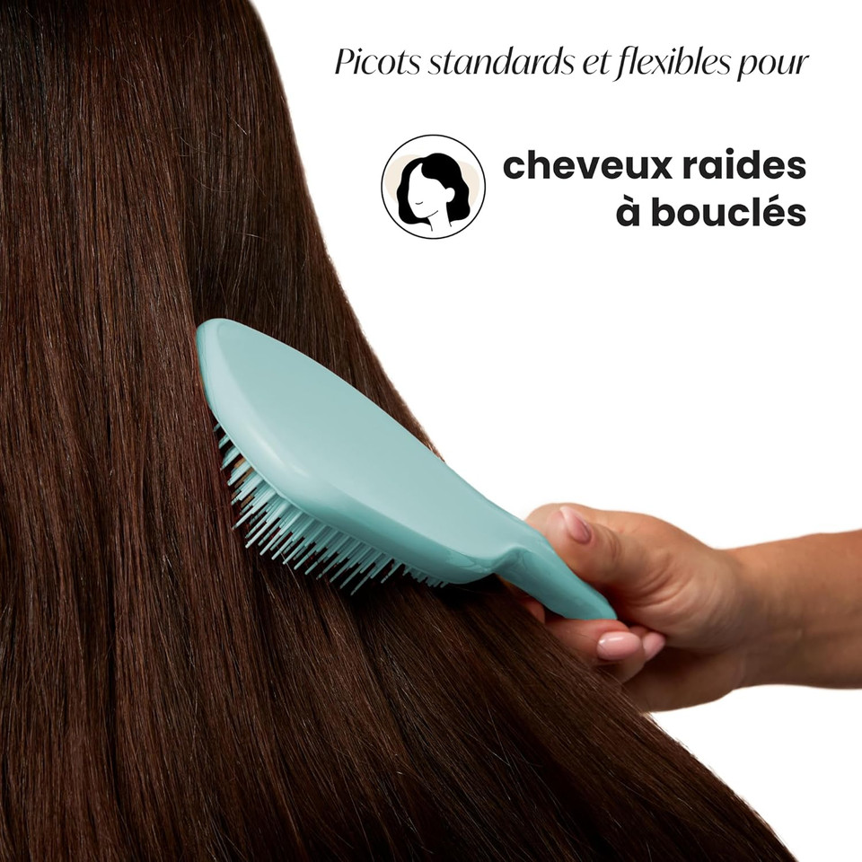 Tangle Teezer | The Large The Ultimate Detangler Hairbrush | Perfect for Long, Thick, Curly & Textured Hair | Two-Tiered Teeth for Gentle Detangling | Reduces Breakage| Ergonomic Handle | Peach Glow