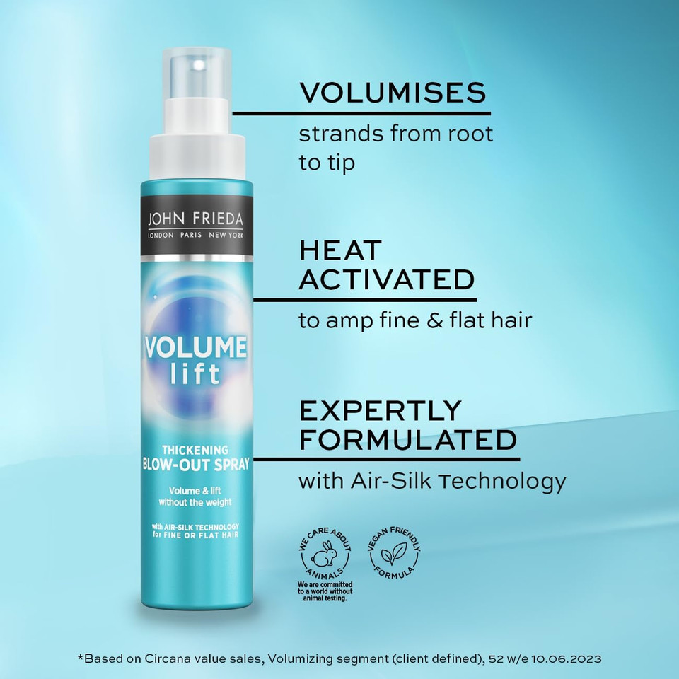 John Frieda Volume Lift Fine to Full Thickening Blow-Out Spray, 100ml