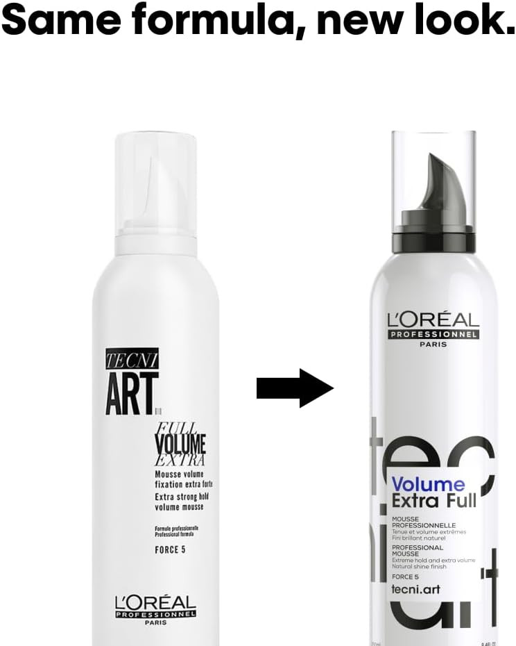 L'Oréal Professionnel Tecni.ART Volumiser Hair Mousse, Volumiser Spray, Adds Volume and Hold To Fine Hair, 250ml