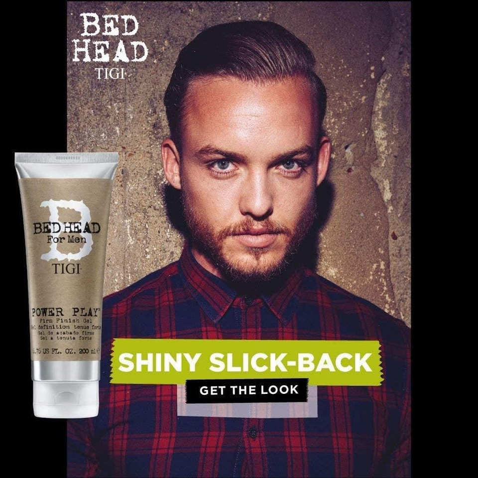 Bed Head for Men by TIGI - Power Play Mens Hair Gel - Strong Hold - Hair Styling - 200 ml (Pack of 2)