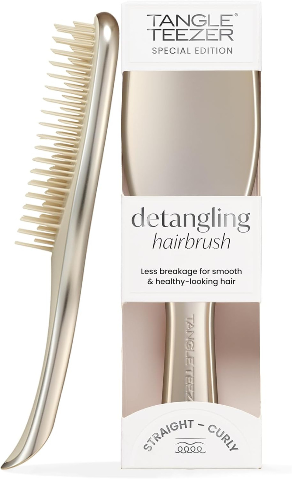 Tangle Teezer The Ultimate Detangler Chrome Hairbrush | For Wet & Dry Hair | Detangles All Hair Types | Reduces Breakage, Eliminates Knots | Two-Tiered Teeth & Comfortable Handle | Mauve Copper Tangle Teezer The Ultimate Detangler Chrome Hairbrush | For Wet & Dry Hair | Detangles All Hair Types | Reduces Breakage, Eliminates Knots | Two-Tiered Teeth & Comfortable Handle | Mauve Copper