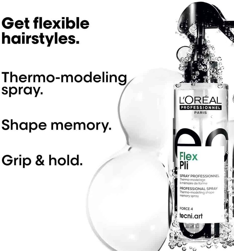L'Oréal Professionnel Tecni.ART Flex Pli Hair Styling Spray, Thermo Modelling, Volumising, 190ml