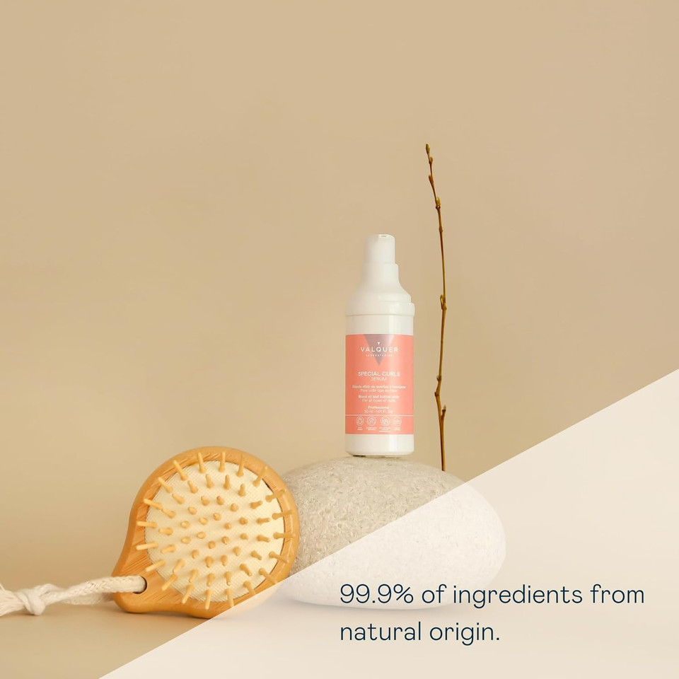 Valquer Serum for Curly Hair, Curly Method for Defined, Natural Curls. Soft, Frizz-Free Hair. With an Elixir Blend of Oils and Butters. Vegan. 30 ml
