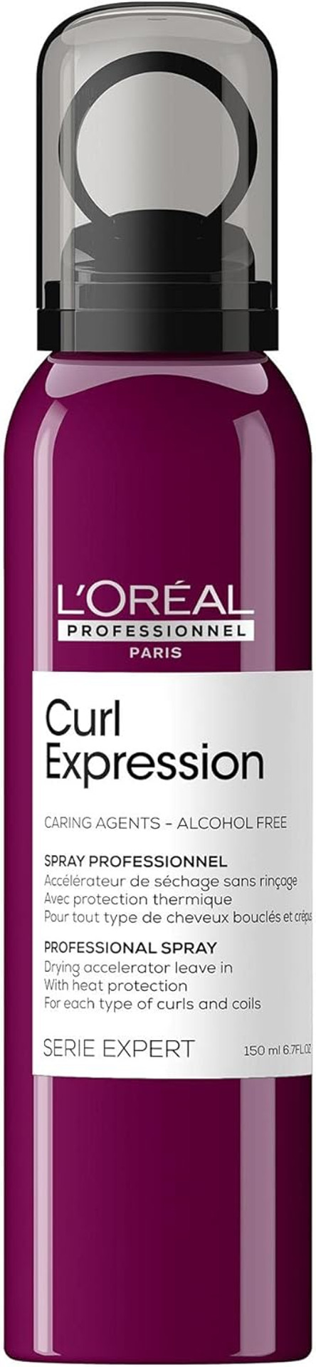 L'Oréal Professionnel Hair Mousse, With Heat Protection, For Curly & Coily Hair, 10-in-1 Multi-Benefit, With Glycerin, Urea H and Hibiscus Seed Extract, Serie Expert Curl Expression