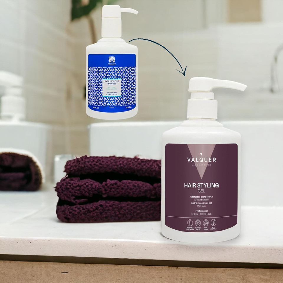 Valquer Laboratorios Hair Styling Gel, 500 ml - Extrafuerte