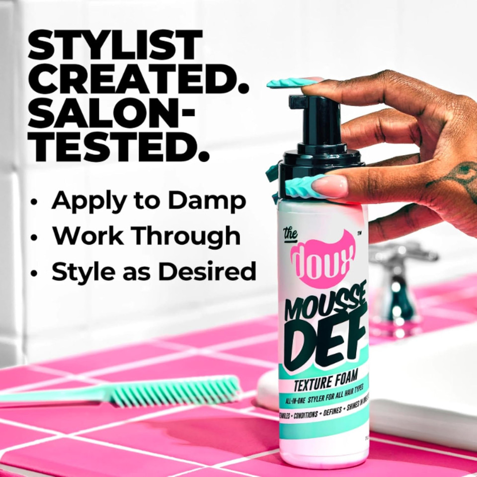 The Doux Mousse Def Texture Foam, All in One Styler for All Hair Types, 207 ml (Pack of 1)