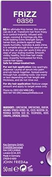 John Frieda Frizz Ease All-in-1 Extra Strength Serum 50ml for Thick Coarse Hair (Pack of 2)