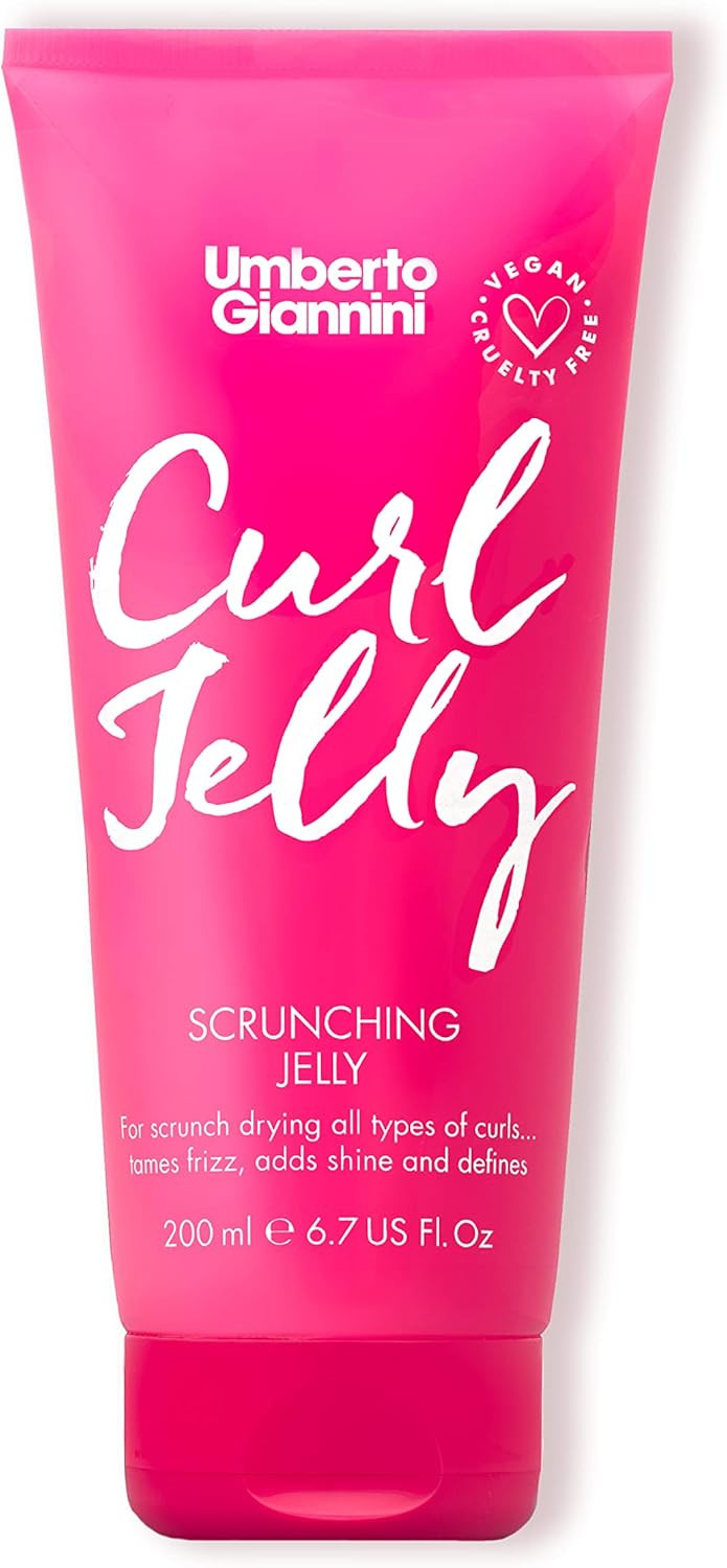 Umberto Giannini Curl Jelly Scrunching Jelly, Vegan & Cruelty Free Frizz Styling Curl Control Hair Gel for Curly or Wavy Hair