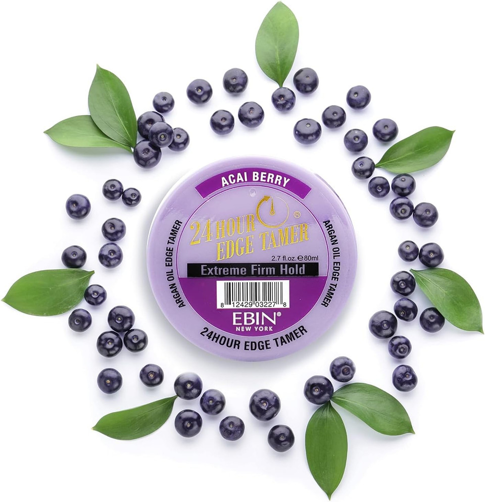 EBIN NEW YORK 24 Hour Edge Tamer Ultra Super Hold 180ml  No Flake Edge Control Gel for Curly Hair  Sweatproof, Vegan, Paraben-Free, Strong Grip Styling for Unisex Use, Clean Long-Lasting Finish