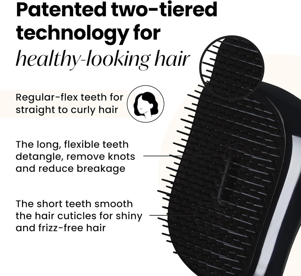 Tangle Teezer | The Compact Styler Detangling Hairbrush | Travel-Friendly with Protective Cover & Two-Tiered Teeth Design | Perfect for Wet, Dry & Flyaway Hair | Sweet Lilac & Yellow Chrome Tangle Teezer | The Compact Styler Detangling Hairbrush | Travel-Friendly with Protective Cover & Two-Tiered Teeth Design | Perfect for Wet, Dry & Flyaway Hair | Sweet Lilac & Yellow Chrome