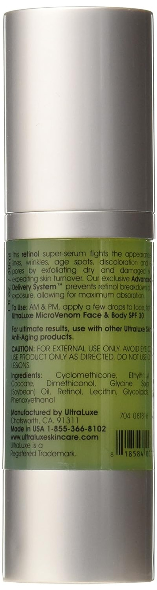 Ultraluxe Skin Care Anti-Aging Retinol Renewal Serum, 1 Fl Oz