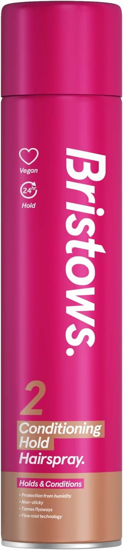Bristow's Condition Hold Hairspray, pack of 6, up to 24 hours hold, tames flyaways, non sticky, Vegan, protects against humidity, 400ml Bristow's Condition Hold Hairspray, pack of 6, up to 24 hours hold, tames flyaways, non sticky, Vegan, protects against humidity, 400ml