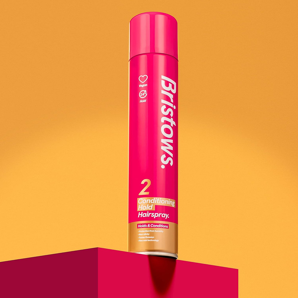 Bristow's Condition Hold Hairspray, pack of 6, up to 24 hours hold, tames flyaways, non sticky, Vegan, protects against humidity, 400ml Bristow's Condition Hold Hairspray, pack of 6, up to 24 hours hold, tames flyaways, non sticky, Vegan, protects against humidity, 400ml