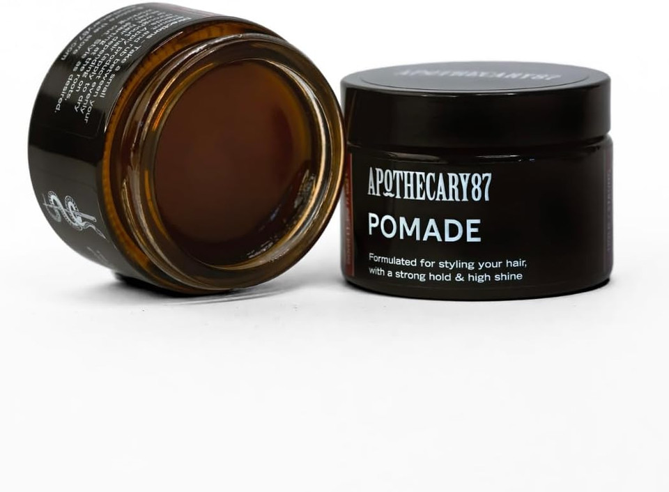 Apothecary 87 Pomade | Water Based Hair Pomade | High Shine Finish, Strong Hold, Medium Weight | All Hair Types | Premium Formulation | 50ml Apothecary 87 Pomade | Water Based Hair Pomade | High Shine Finish, Strong Hold, Medium Weight | All Hair Types | Premium Formulation | 50ml