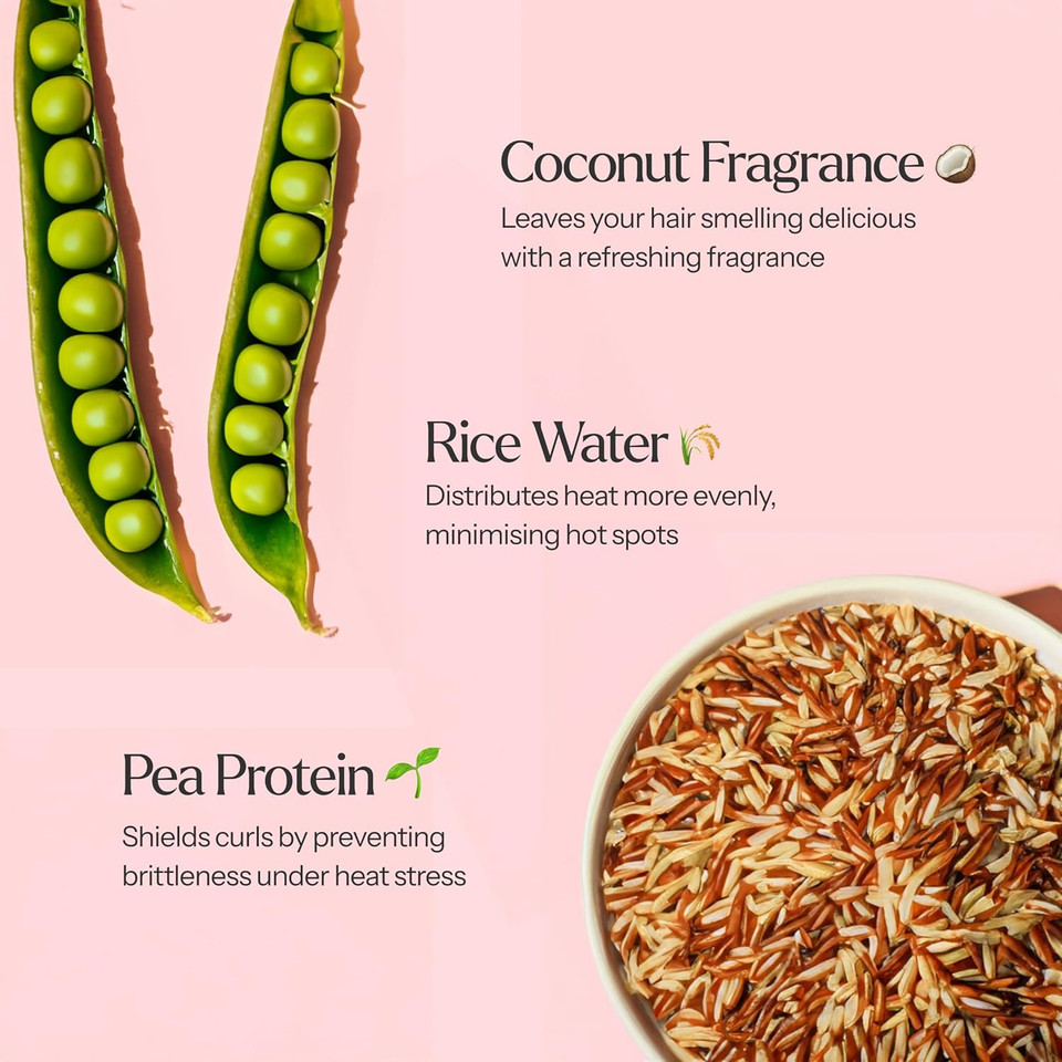 Only Curls Heat Protectant Spray, 250ml, Curly Hair Product, Lightweight & Protecting Treatment, Hydrated, Frizz-Free Curls, Thermal Protection, For All Curly Hair Types