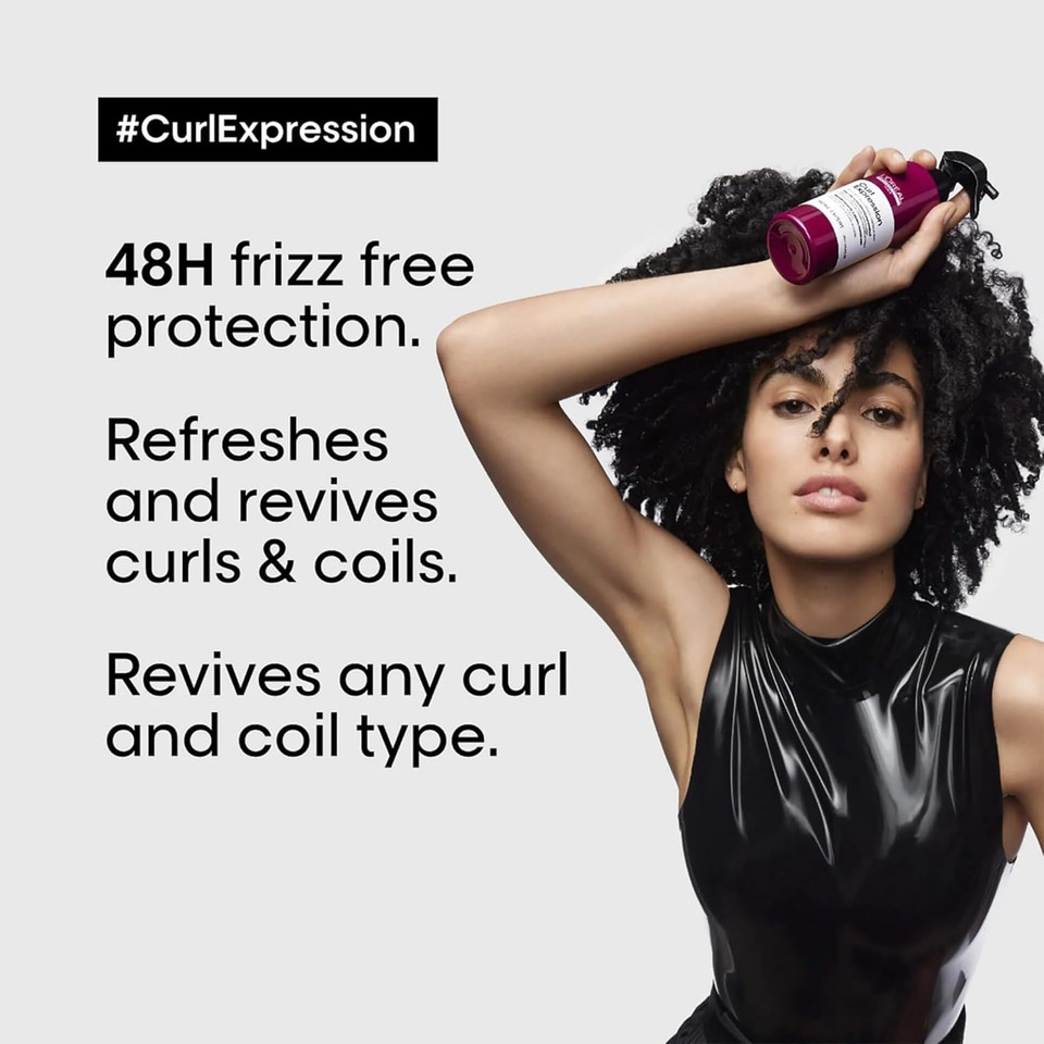 L'Oréal Professionnel Caring Reviving Spray, For Curly & Coily Hair, With Glycerin, Urea H and Hibiscus Seed Extract, Serie Expert Curl Expression, 190 ml L'Oréal Professionnel Caring Reviving Spray, For Curly & Coily Hair, With Glycerin, Urea H and Hibiscus Seed Extract, Serie Expert Curl Expression, 190 ml
