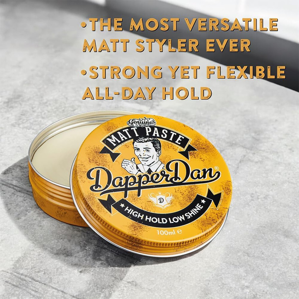 Dapper Dan Matt Paste, High Hold Low Shine Paste for Men 1 x 100ml and Dapper Dan Sea Salt Spray for Matte Textured Finish 1 x 200ml Dapper Dan Matt Paste, High Hold Low Shine Paste for Men 1 x 100ml and Dapper Dan Sea Salt Spray for Matte Textured Finish 1 x 200ml