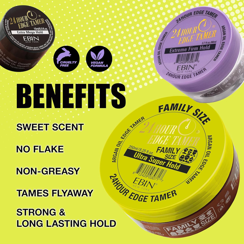 EBIN 24 Hour Edge Tamer (250ml, Extreme Firm Hold)