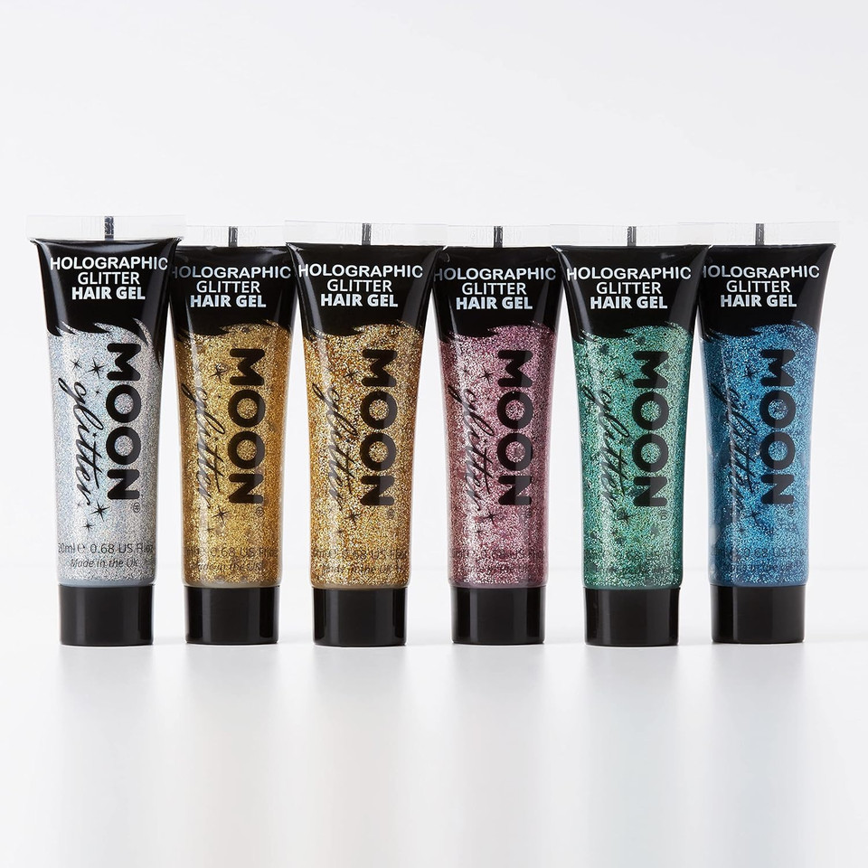 Moon Glitter - Holographic Glitter Hair Gel - 20ml (Set of 6)