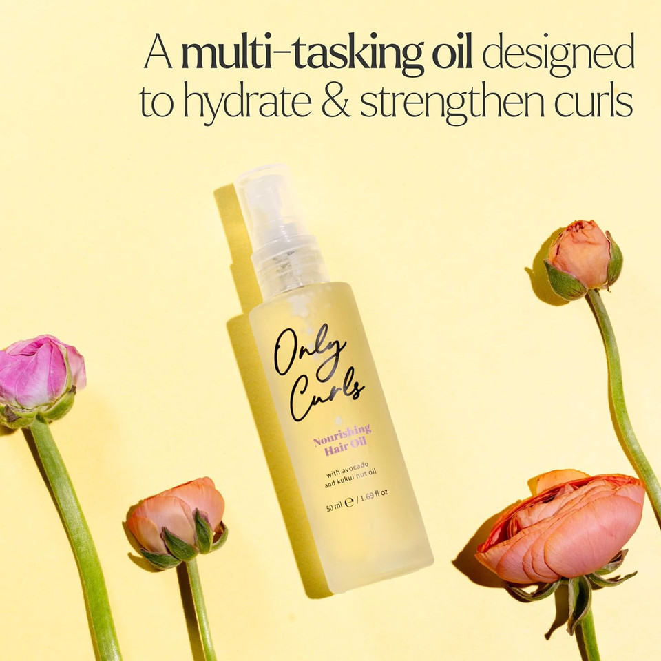Only Curls Nourishing Hair Oil 50ml  Lightweight, Frizz-Control Oil for Hydrated, Shiny, and Healthy Curls  Vegan & Cruelty-Free