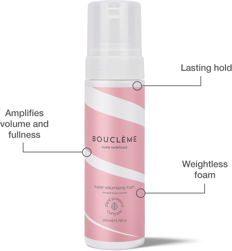 Bouclème - Super Volumising Foam - Styling Foam for Curly Hair - 98% Naturally Derived Ingredients and Vegan - 200ml Bouclème - Super Volumising Foam - Styling Foam for Curly Hair - 98% Naturally Derived Ingredients and Vegan - 200ml