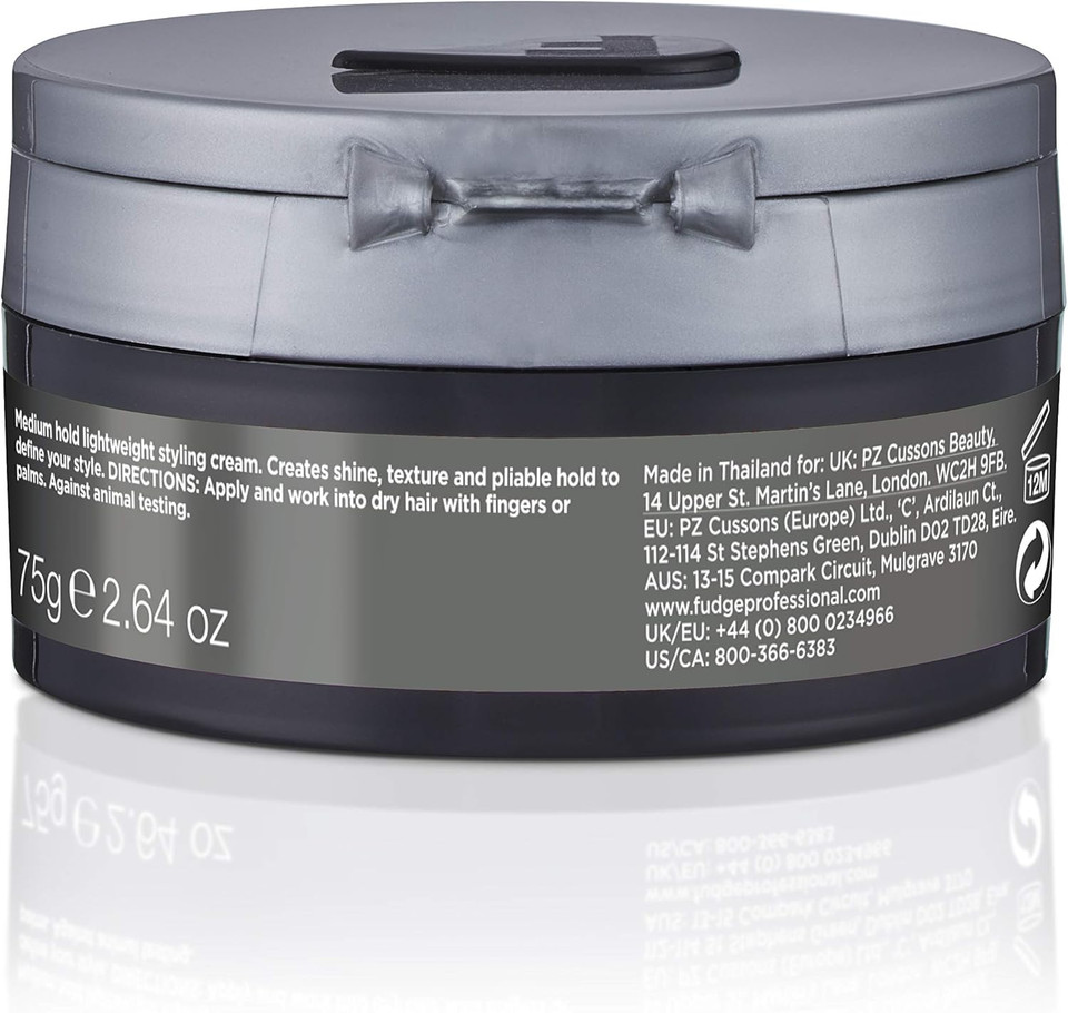 Fudge Professional Fat Hed, Medium Hold Styling Cream, Lightweight and Texturizing, 75 g