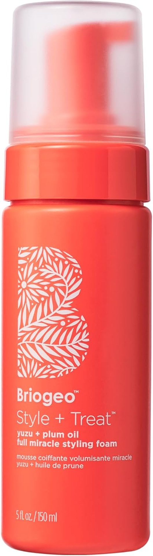 Briogeo Style + Treat Yuzu + Plum Oil Hair Styling Texture Foam, Control Frizz, Heat Protection, Enhance Wavy Hair, 150ml Briogeo Style + Treat Yuzu + Plum Oil Hair Styling Texture Foam, Control Frizz, Heat Protection, Enhance Wavy Hair, 150ml