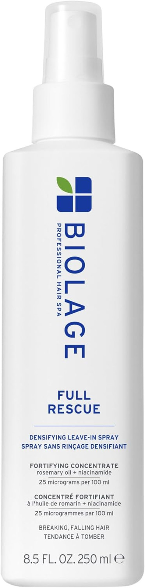 Biolage Full Rescue Densifying Leave-In Spray, Increases Resistance to Hair Fall, Enriched With Rosemary Oil & Niacinamide, For Breaking & Falling Hair, 250ml