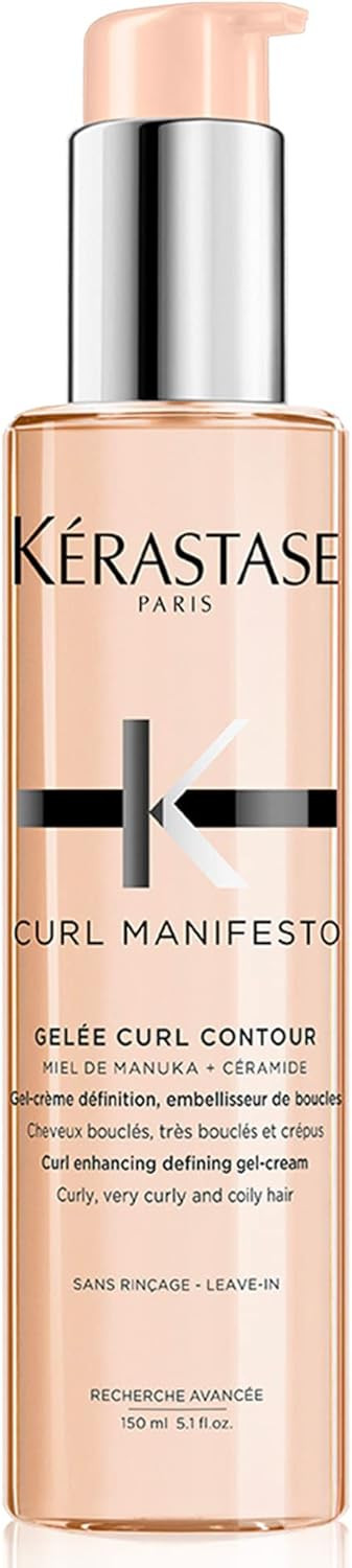 Kérastase Curl Manifesto, Medium Hold Gel Cream Mousse, Definition & Bounce, For Curly Hair, With Manuka Honey & Ceramide, Gelée Curl Contour, 150ml