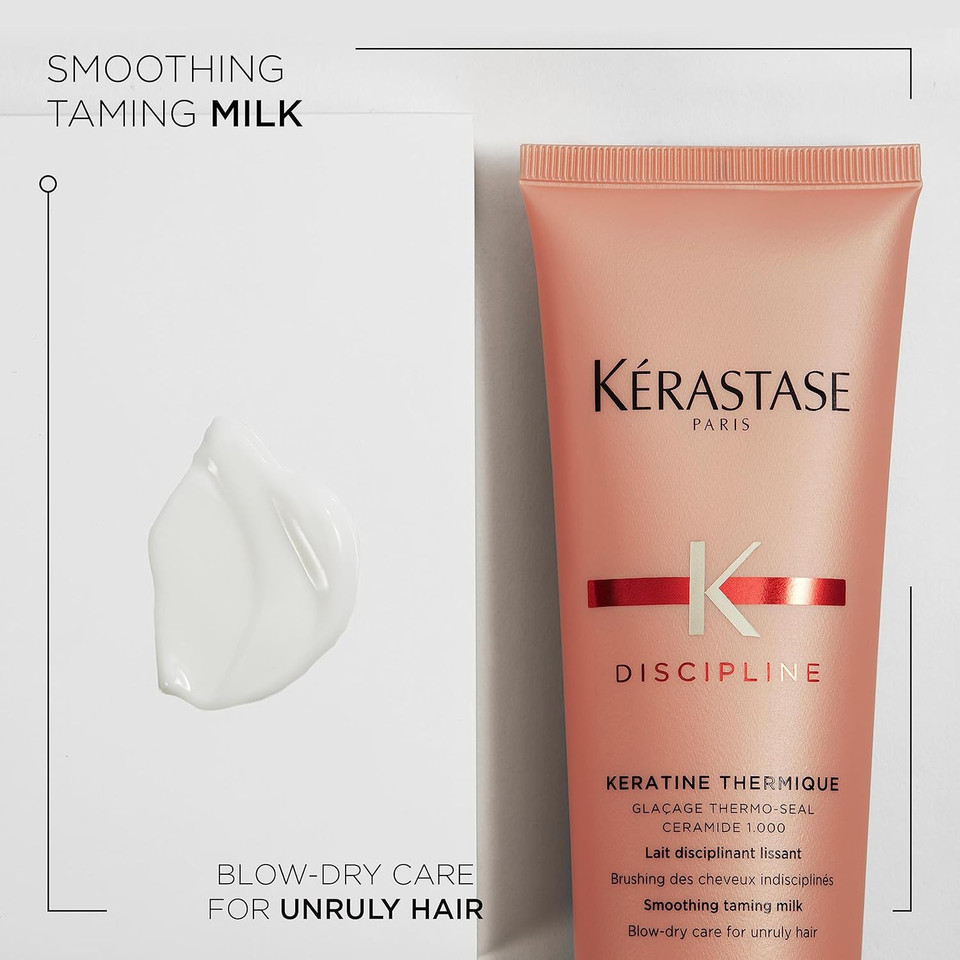 Kérastase Discipline, Blow-Dry Protecting Milk, For Thick & Fragile Hair, With Unique Morpho-Kératine, Keratin Thermique, 150ml Kérastase Discipline, Blow-Dry Protecting Milk, For Thick & Fragile Hair, With Unique Morpho-Kératine, Keratin Thermique, 150ml