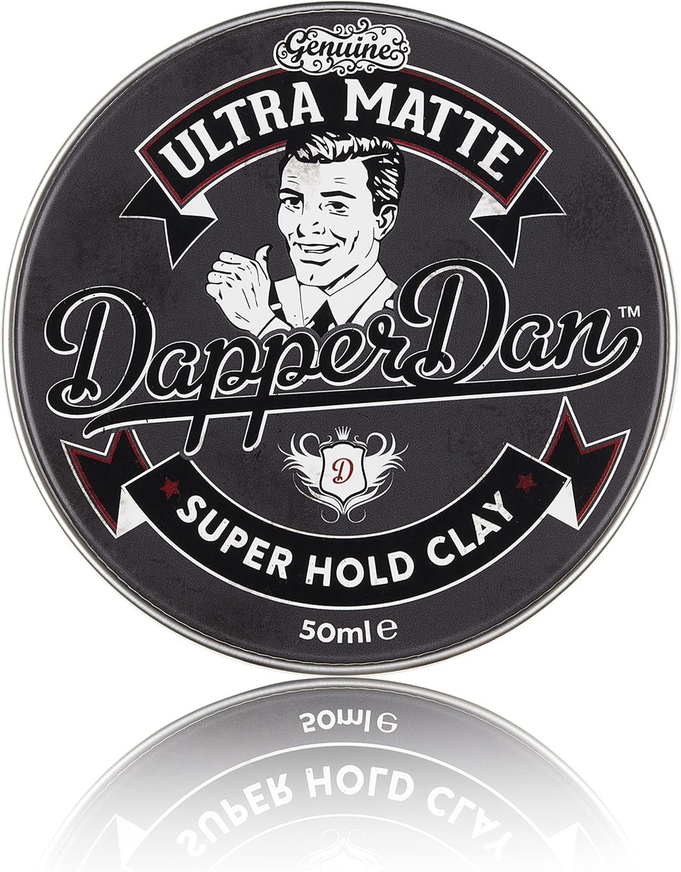 Dapper Dan Ultra Matte Hair Clay, Super Hold Hair Clay for Men, Long Lasting, Extra Strong Clay with Easy Application, Gently Fragranced, 1 x 50ml Dapper Dan Ultra Matte Hair Clay, Super Hold Hair Clay for Men, Long Lasting, Extra Strong Clay with Easy Application, Gently Fragranced, 1 x 50ml