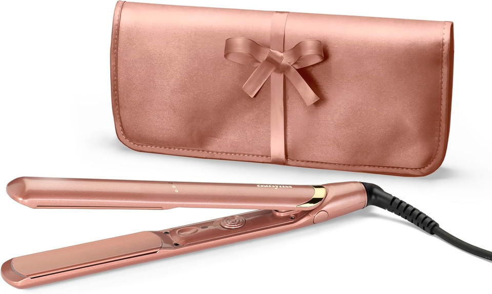 BaByliss Rose Gold Hair Straighteners - Ceramic Plates for Smooth Styling, Multi-voltage Worldwide use, Ultra-fast 15 Second Heat Up, 3 Heat Settings Up To 235°C, 2598BU BaByliss Rose Gold Hair Straighteners - Ceramic Plates for Smooth Styling, Multi-voltage Worldwide use, Ultra-fast 15 Second Heat Up, 3 Heat Settings Up To 235°C, 2598BU
