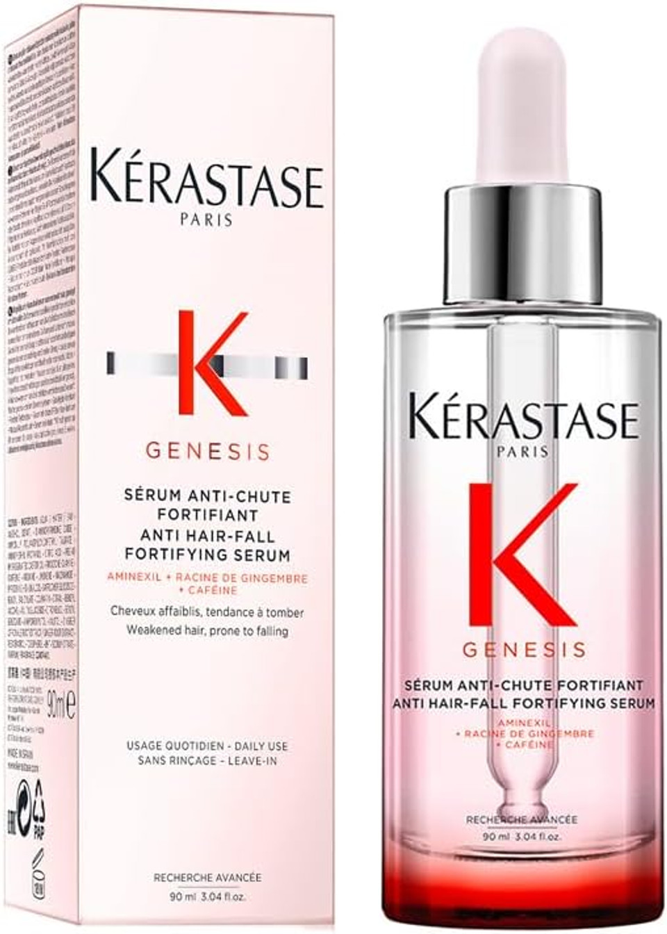 Kérastase Genesis Hair Serum, Nourishing & Fortifying Leave-In Conditioner, For Weakened Hair, With Ginger Root & Edelweiss Flower, Sérum Anti-Chute Fortifiant, 90 ml Kérastase Genesis Hair Serum, Nourishing & Fortifying Leave-In Conditioner, For Weakened Hair, With Ginger Root & Edelweiss Flower, Sérum Anti-Chute Fortifiant, 90 ml