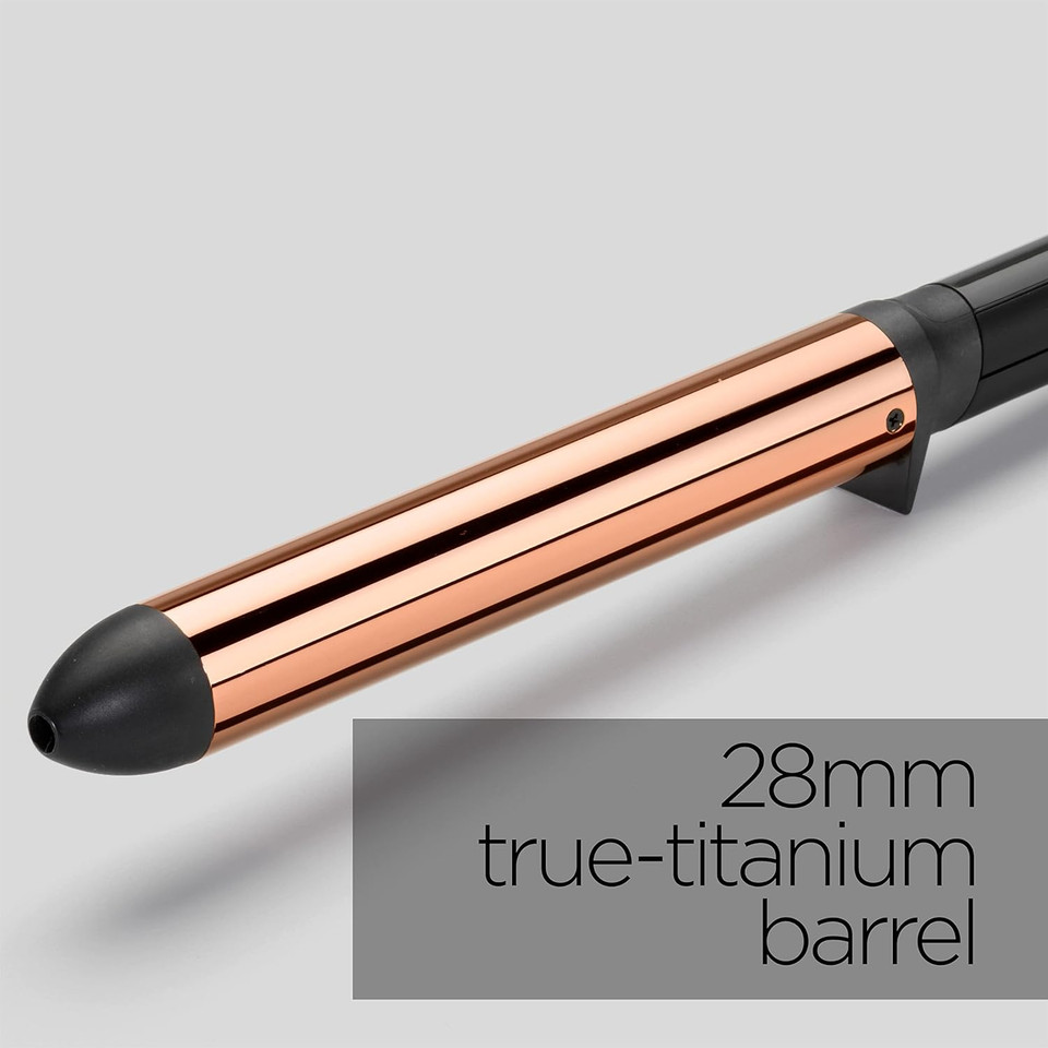 BaByliss Titanium Brilliance Curls - 32mm Hair Curler, for Large Curls and Soft Waves, Quality Titanium Coating, 6 Heat Settings up to 210°C, 2357U BaByliss Titanium Brilliance Curls - 32mm Hair Curler, for Large Curls and Soft Waves, Quality Titanium Coating, 6 Heat Settings up to 210°C, 2357U