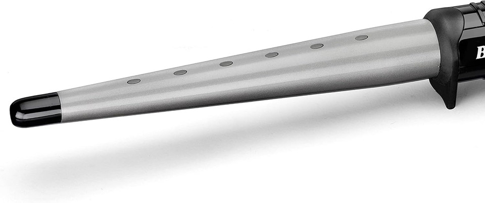 BaByliss Ceramic Curling Wand Pro - 13-25mm Hair Curler for Natural Waves and Curls, Ceramic, 5 Heat Settings 150°C to 210°C , Grey & Black, 2285CU BaByliss Ceramic Curling Wand Pro - 13-25mm Hair Curler for Natural Waves and Curls, Ceramic, 5 Heat Settings 150°C to 210°C , Grey & Black, 2285CU