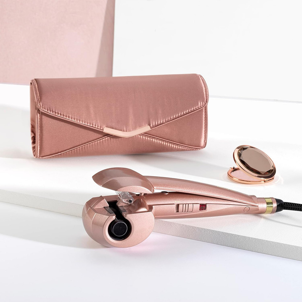 BaByliss Curl Secret Simplicity Gift Set, Fast Styler, Automatic Hair Curler, easy curling, Rose Gold
