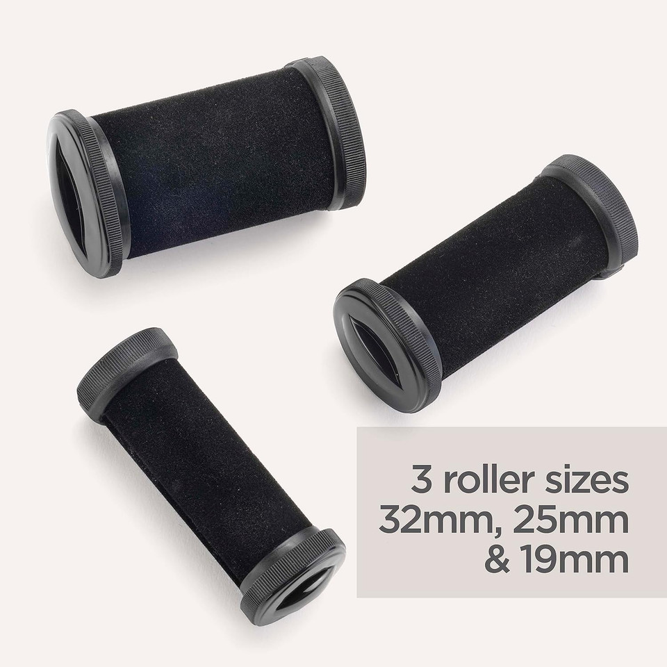 BaByliss Thermo-Ceramic Heated Hair Rollers, Long Lasting Curls, 20 Hair Rollers with Pins, All Hair Types, Anti-Frizz, Black, 3035U BaByliss Thermo-Ceramic Heated Hair Rollers, Long Lasting Curls, 20 Hair Rollers with Pins, All Hair Types, Anti-Frizz, Black, 3035U