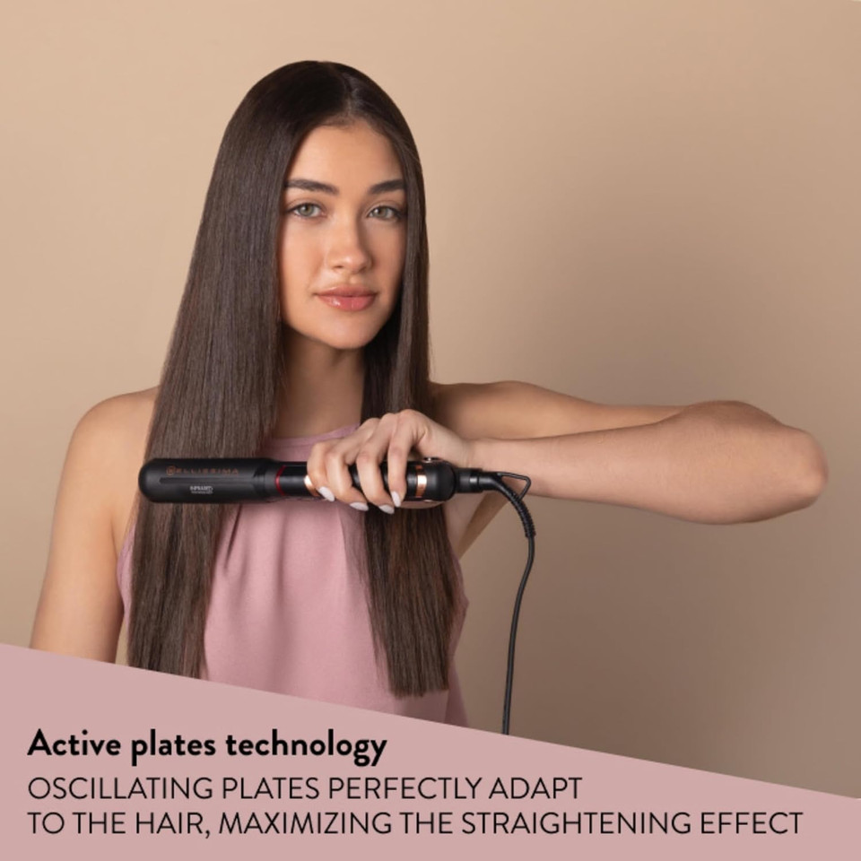 Bellissima Creativity Infrared Hair Straightener  Ceramic Plating with Infrared, Keratin Technology for Sleek Hair, 130°C-230°C Adjustable Temperatures. Quick Heat Up, Digital Display, Anti-Frizz Bellissima Creativity Infrared Hair Straightener  Ceramic Plating with Infrared, Keratin Technology for Sleek Hair, 130°C-230°C Adjustable Temperatures. Quick Heat Up, Digital Display, Anti-Frizz