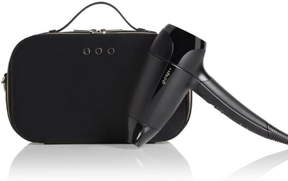ghd Flight+ Travel Hair Dryer - Compact, Lightweight, Dual Voltage, Powerful Drying with Luxurious Travel Case