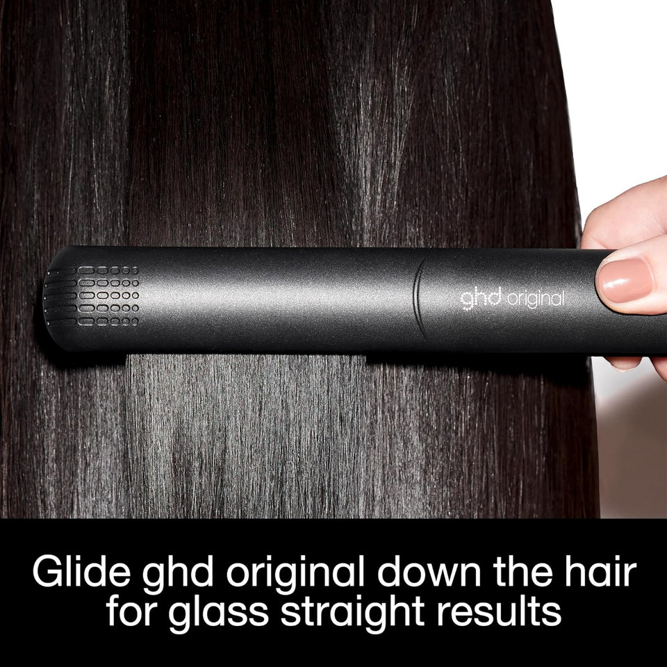 ghd Original Hair Straightener & Styler (Upgraded) - for Sleek, Smooth & Soft Styles with Enhanced Shine, No Extreme Heat Damage - for All Hair Types - (UK Plug)
