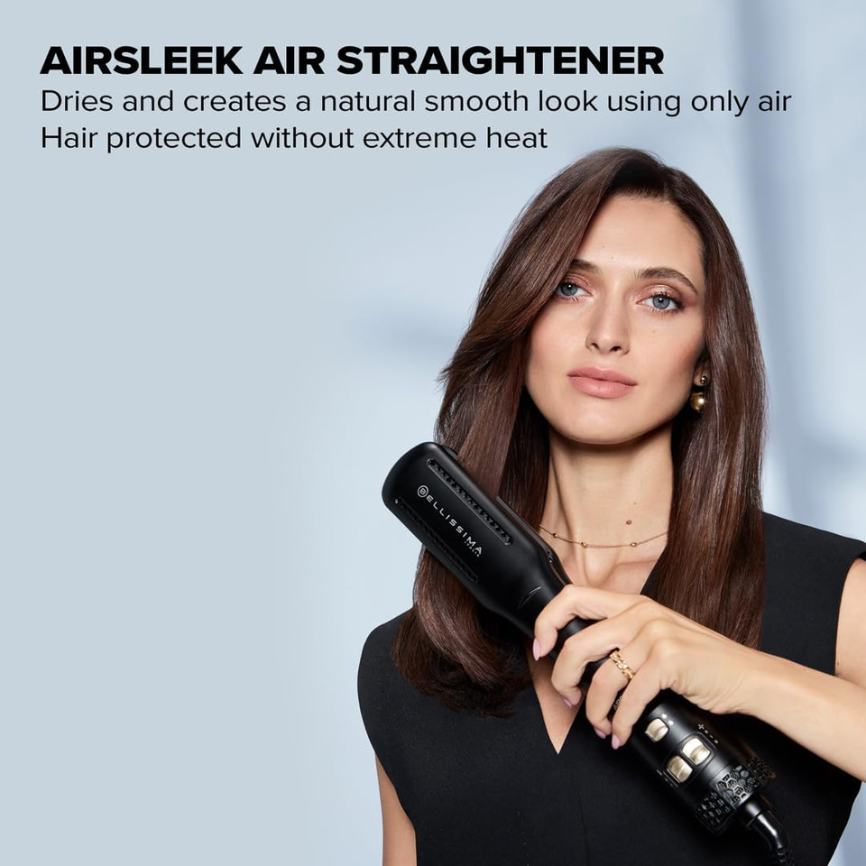Bellissima Airsleek 2-in-1 Hair Dryer and Straightener, Wet to Dry with No Heat Damage, Ceramic Plates with Keratin Coating for Frizz-Free Hair, More Shine for All Hair Types Bellissima Airsleek 2-in-1 Hair Dryer and Straightener, Wet to Dry with No Heat Damage, Ceramic Plates with Keratin Coating for Frizz-Free Hair, More Shine for All Hair Types