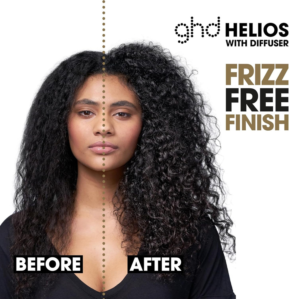 ghd Helios Professional Hair Dryer - Lightweight, Fast Styling, Ultimate Styling Control - for All Hair Types (UK Plug)