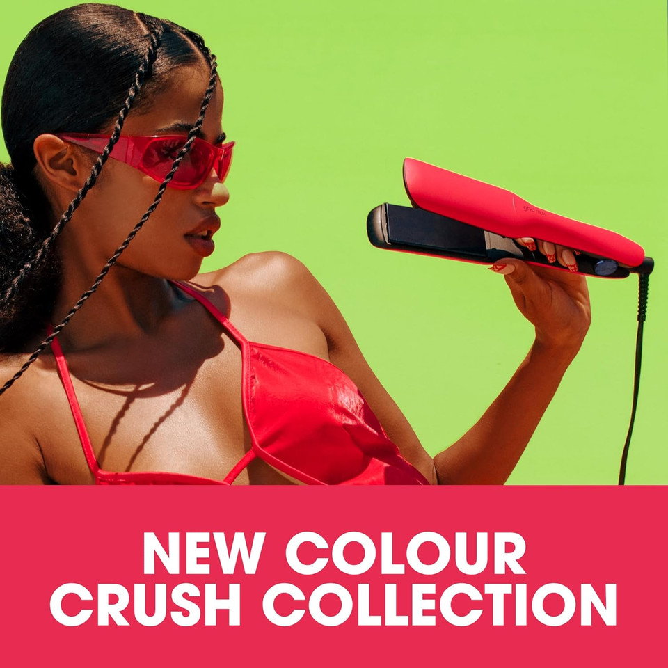 ghd Max Wide Plate Hair Straightener & Styler - Larger Plates for Fast Styling, More Shine, Frizz-Free - for Long, Thick or Curly Hair - (UK Plug)