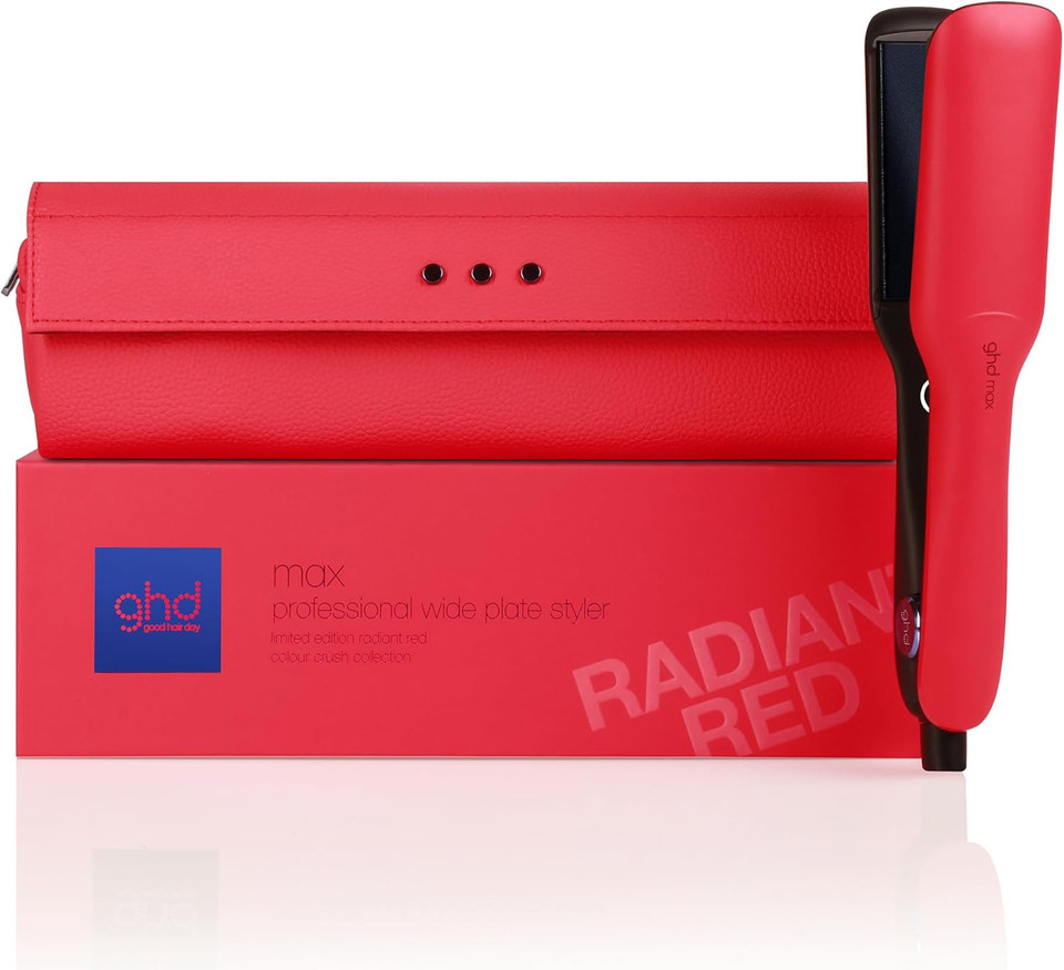 ghd Max Wide Plate Hair Straightener & Styler - Larger Plates for Fast Styling, More Shine, Frizz-Free - for Long, Thick or Curly Hair - (UK Plug)