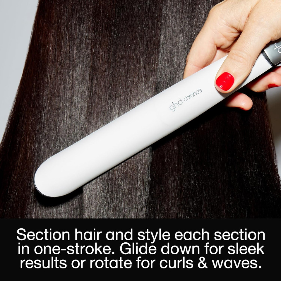 ghd Chronos Professional Styler - Our Best Hair Straightener, One Stroke High-Definition Results That Last 24hrs, 3X More Breakage Protection, 2X Less frizz, 20 sec Heat up, 10 min Sleep Mode