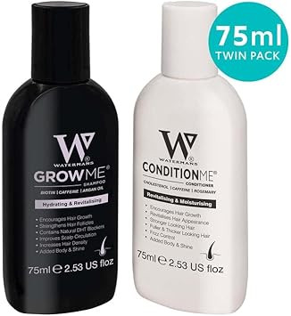 Watermans minis Travel shampoo and conditioner set - 75ml Travel Kit - Hair Gym Kit - Hair Growth Products