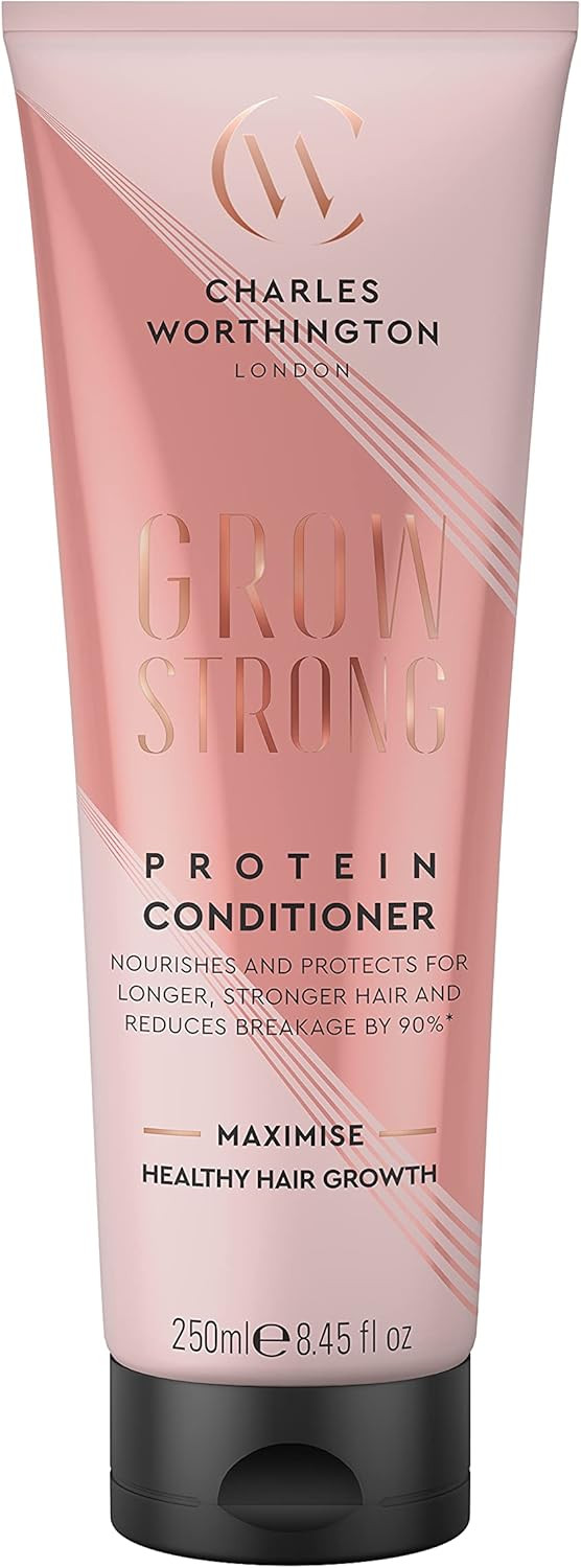Charles Worthington Grow Strong Protein Conditioner, Hair Growth Conditioner for Fine Hair, Hair Repair Products for Women and Men, Salon Hair Repair, 250 ml