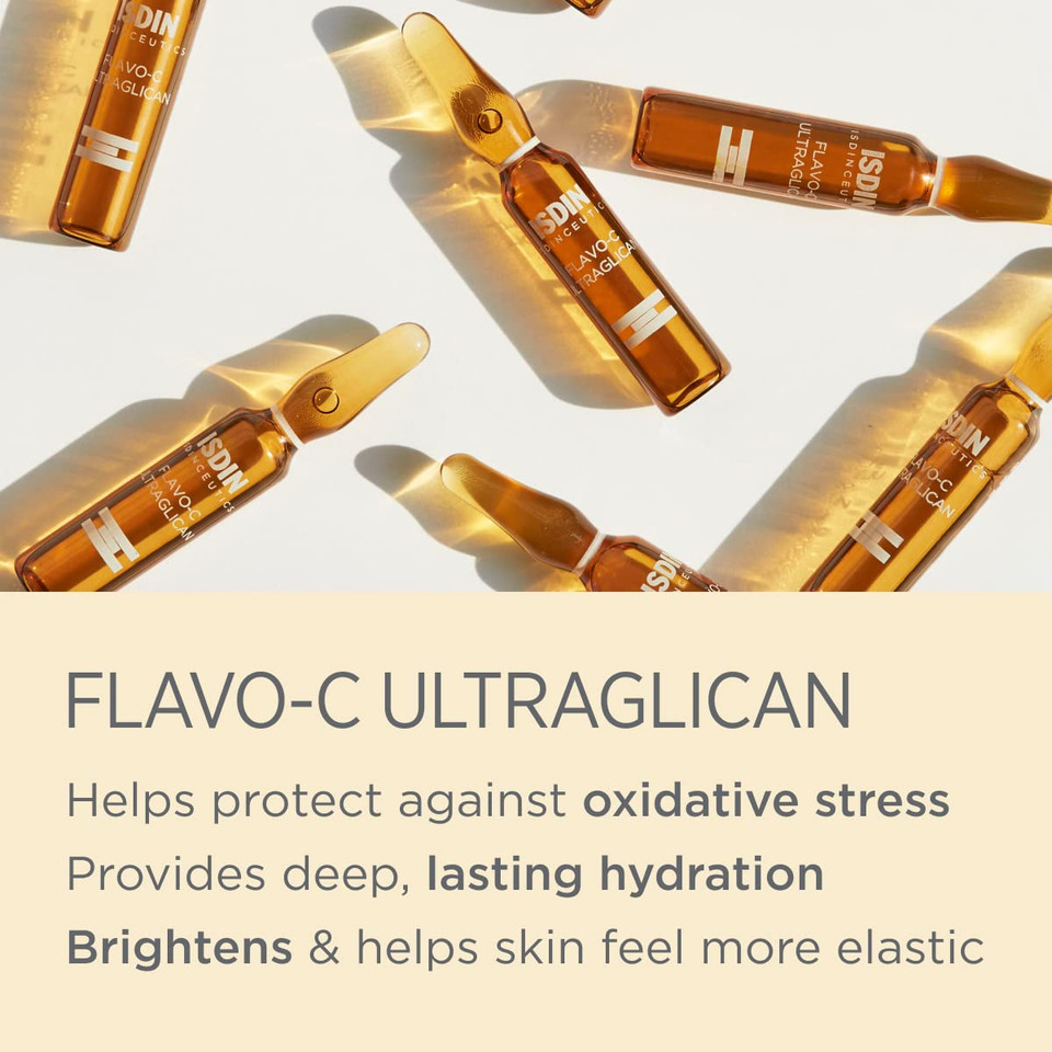 Vitamin C and Hyaluronic Acid Serum ampoule, Flavo-C Ultraglican by ISDIN