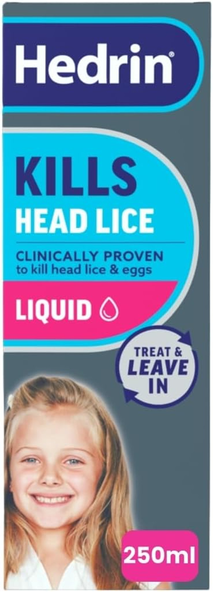 Hedrin Treat & Go Leave-In Lotion, Fast, No Fuss Lice & Nit Treatment, Kills Head Lice & Eggs, Clinically Tested, Suitable for Adults & Children, 1 x 250ml (10 x 25ml Treatments)
