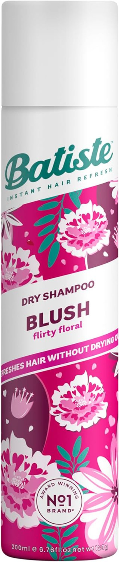 Batiste Dry Shampoo in Blush 200ml, Floral & Flirty Fragrance, No Rinse Spray to Refresh Hair in Between Washes (Packing May Vary) Batiste Dry Shampoo in Blush 200ml, Floral & Flirty Fragrance, No Rinse Spray to Refresh Hair in Between Washes (Packing May Vary)